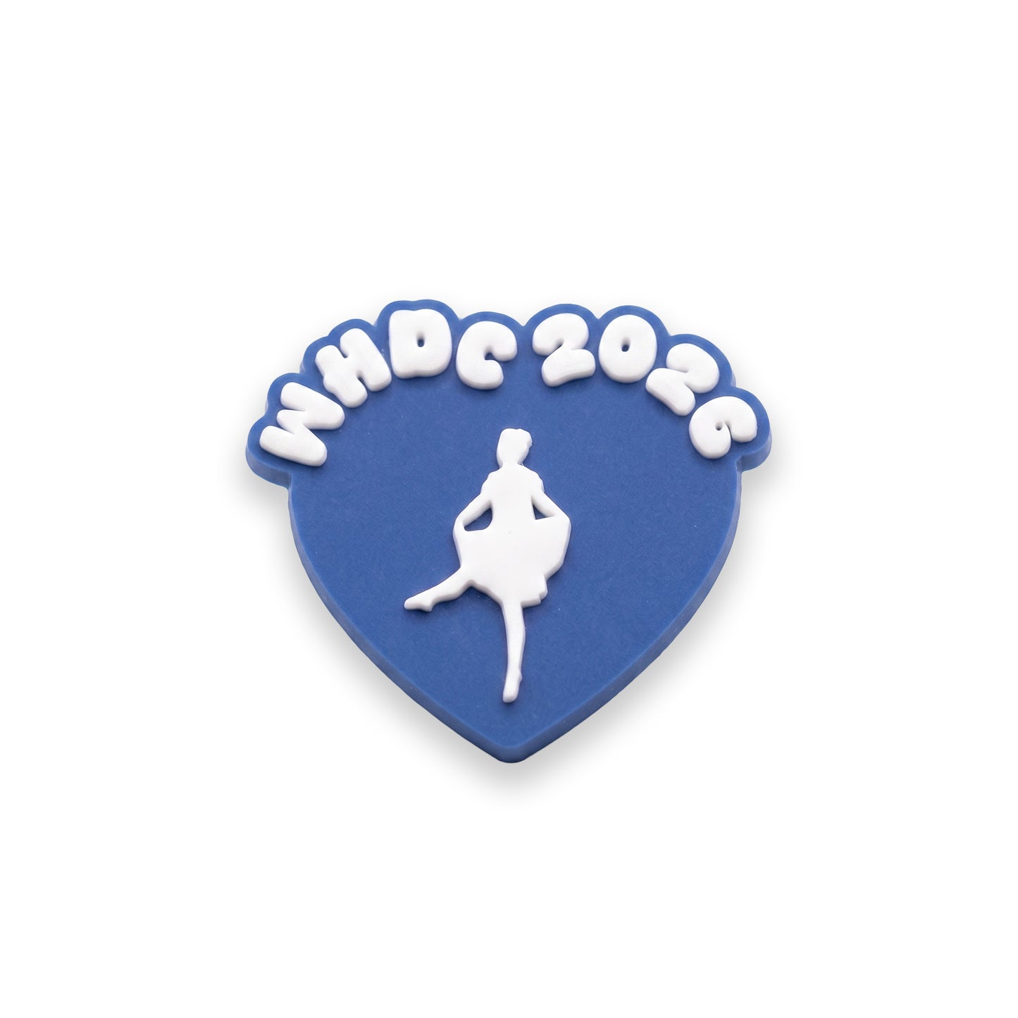 WHDC Heart Shoe Charm - Blue