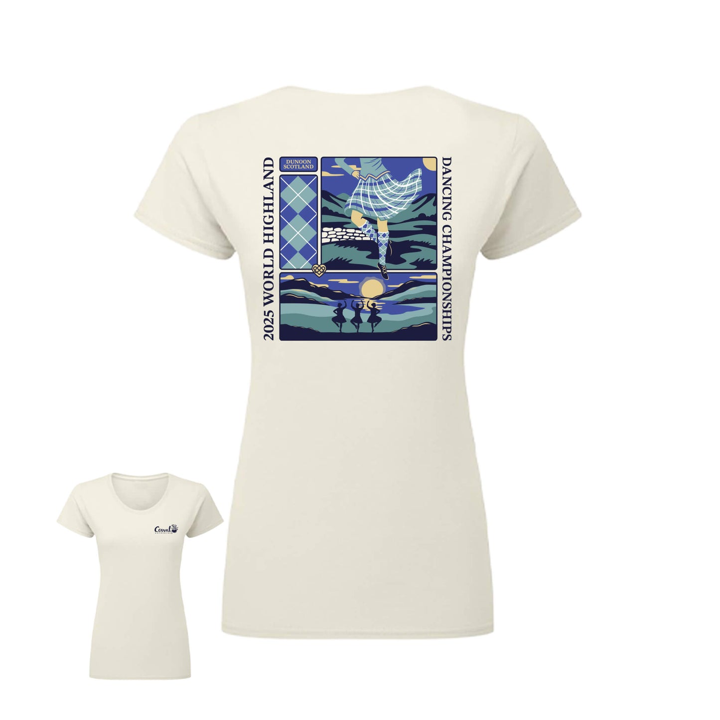 WHDC Fitted T-Shirt - Natural - Cowal Gathering