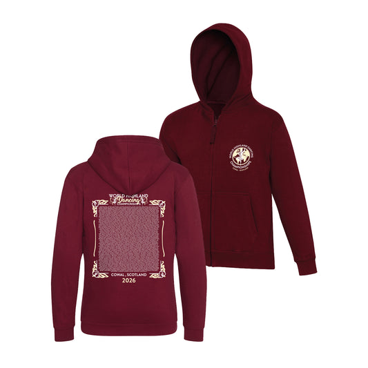 2026 WHDC Names Zipped Hoodie - Burgundy