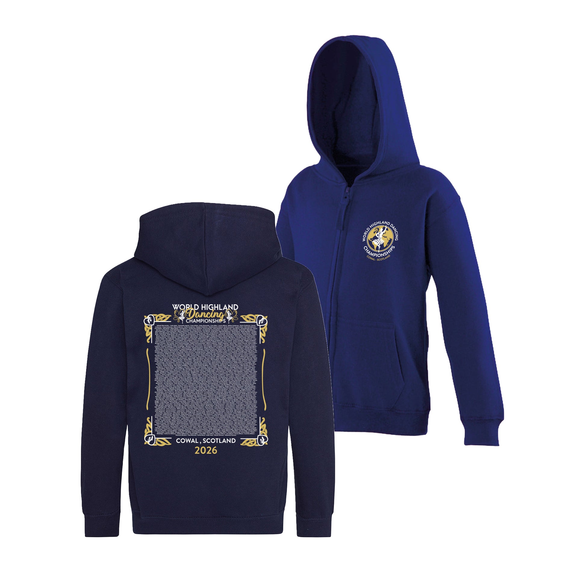 2026 WHDC Names Zipped Hoodie - Navy
