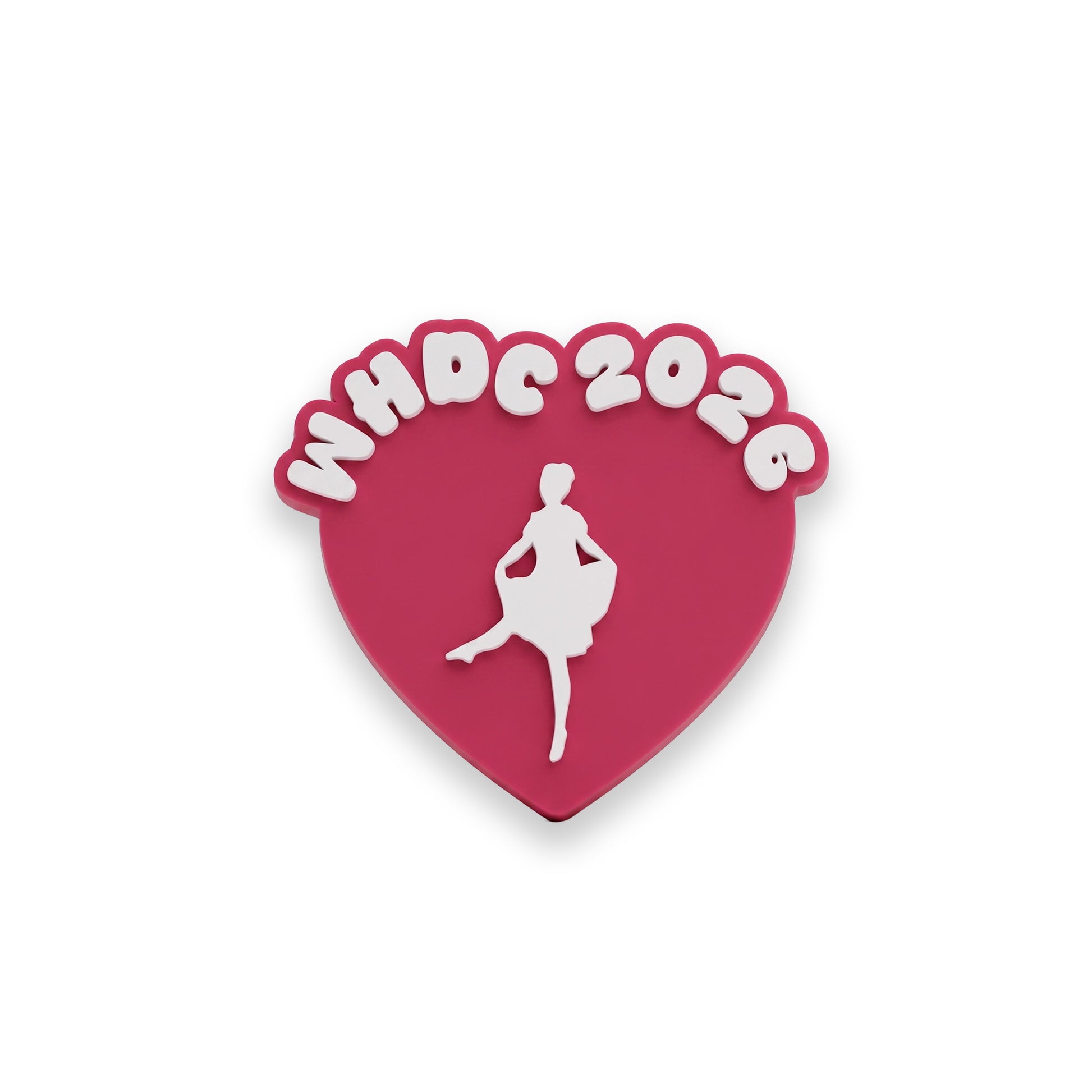 WHDC Heart Shoe Charm - Red