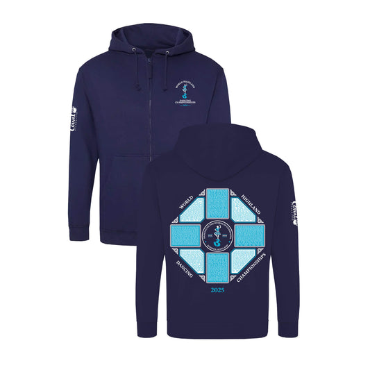 2025 WHDC Names Zip Hoodie - Oxford Navy - Cowal Gathering
